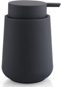 YAUKPH Matte Gray Liquid Hand Soap Dispenser Plastic 11 oz - Modern Minimalist Style for Bathroom & Kitchen Countertop Refillable