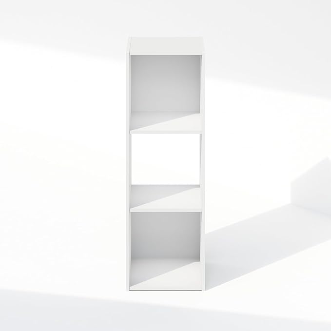 HomeStock Modern Minimalism Cubic Storage Cabinet, Bookcase, Bookshelf White/3 Cube
