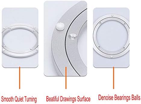 Aluminum Heavy Duty Lazy Susan Rotating Turntable Bearing Swivel Plate Hardware for Dining-Table (20 inch)