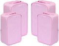 Travel Shoe Bags, Foldable Waterproof Shoe Pouches Organizer-Double Layer (2+2 Pink Shoebags)