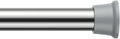 MEXAU 1 Pack Silver Spring Tension Curtain Rods 18-37 Inch,Adjustable Tension Rods Shower Curtain Rod No Drilling for Window, Bathroom, Closet, Room Divider, 7/8" Diameter