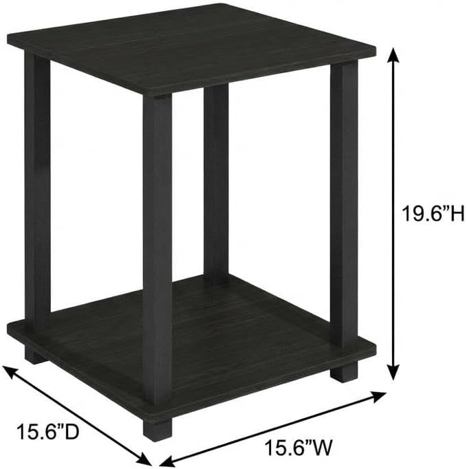 Furnifact Espresso Black Bookcase with Wood Construction, Sturdy Shelving, Modern Design, Ideal for Living Room, Office or Bedroom Storage