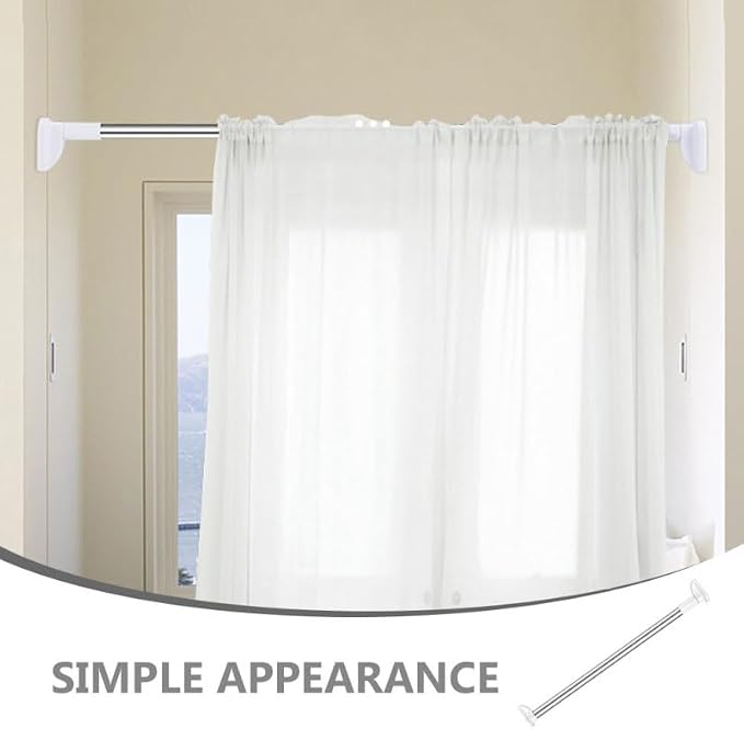 Punch Free Adjustable Telescopic Clothes Drying Rod Closet Tension Pole 31.49In Expandable Closet Bar for Laundry and Wardrobe Organization