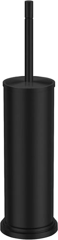 Toilet Brush and Holder Set,304 Stainless Steel Toilet Brush for Bathroom with Long Handle, Heavy Duty Toilet Bowl Brush,Removable Inner Bowl and Splash Protection,Deep Cleaning (Black)