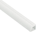 D-Line 15.7" White Quarter Round Cable Raceway, Corner Cord Cover, Self-Adhesive Floor Molding with Wire Channel, Baseboard Cable Hider - 0.87" (W) x 0.87" (H) x 15.7-inch Length - White