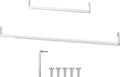 Threehoney Expandable Closet Rod for Wire Shelf Hanging Clothes Adjustable Heavy Duty Closet Hanging Rod Extender Heavy Duty Hanger Bar Metal Poles for Wardrobes Hanger, 1 Pack (24-41 Inch,White)
