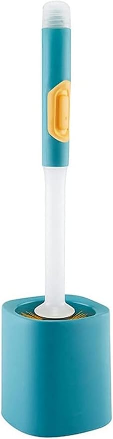 Toilet Brush Durable Cleaning Brush Perforated Wall-Mounted Spray Toilet Brush Dead Corner Long Handle Toilet Cleaning Brush for Home Bathroom Toilet Brush Holder (Blue) (Blue)