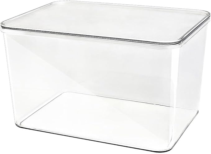 HBJWOV Desktop Storage Box With Lid Sundries Kitchen Organizer Toy Storage Baskets Home Supplies