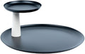 2-layer Storage Rack, Metal Desktop Stand, Metal Decorative Tray, Jewelry Display Stand, Round Organizer for Bedroom, Entryway, Bathroom(Black)