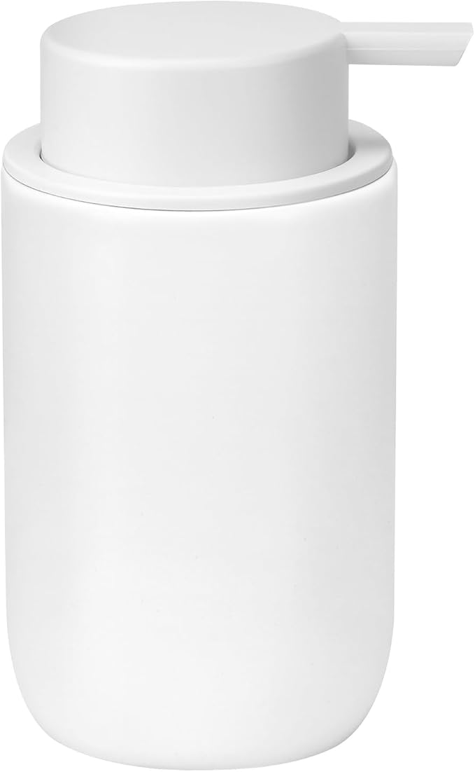 Soap Liquid Dispenser Ceramic with Easy-to-Press Pump Hand Liquid Dispenser for Shampoo Bathroom Countertop 13.5 oz
