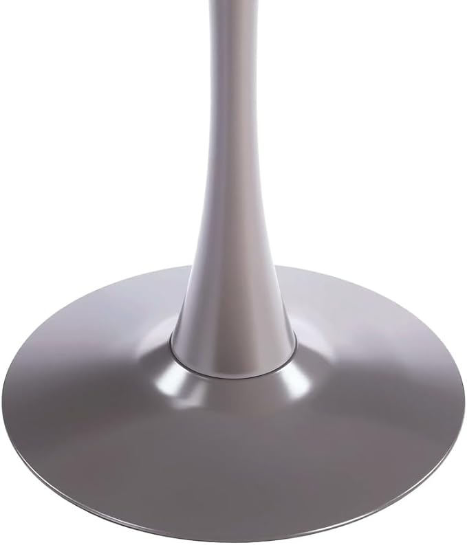 31.5 Inch Round Coffee Table with Storage Grey Top Modern Lift Top Tulip Table for Living Room Mid Century Design Home Decor