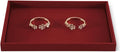 Linen Ring Earrings Bracelet Necklace Display Tray, Stackable Flat Jewelry Storage Tray, Makeup Table Drawer Insert Jewel Watch Pendant Tray, Jewellery Shop Showcase Table Top Organizers