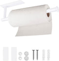 Paper Towel Holder Under Cabinet Wall Mounted Magnetic Paper Kitchen Towel Holder Stainless Steel 13inch White Paper Towel Holder for Bathroom Vanity Storage Organzier