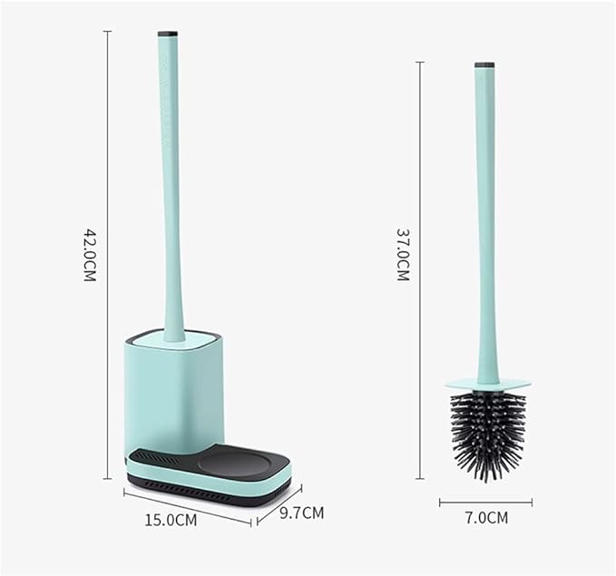 Multi-Function Toilet Brush and Holder, Toilet Cleaner Brush for Bathroom, Floor Standing & Wall Mounted Toilet Scrubber, No Dead Angle Home Cleaning Utensils Bathroom Accessories (Color : Whit
