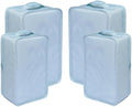 Travel Shoe Bags, Foldable Waterproof Shoe Pouches Organizer-Double Layer (2+2 Blue Shoebags)