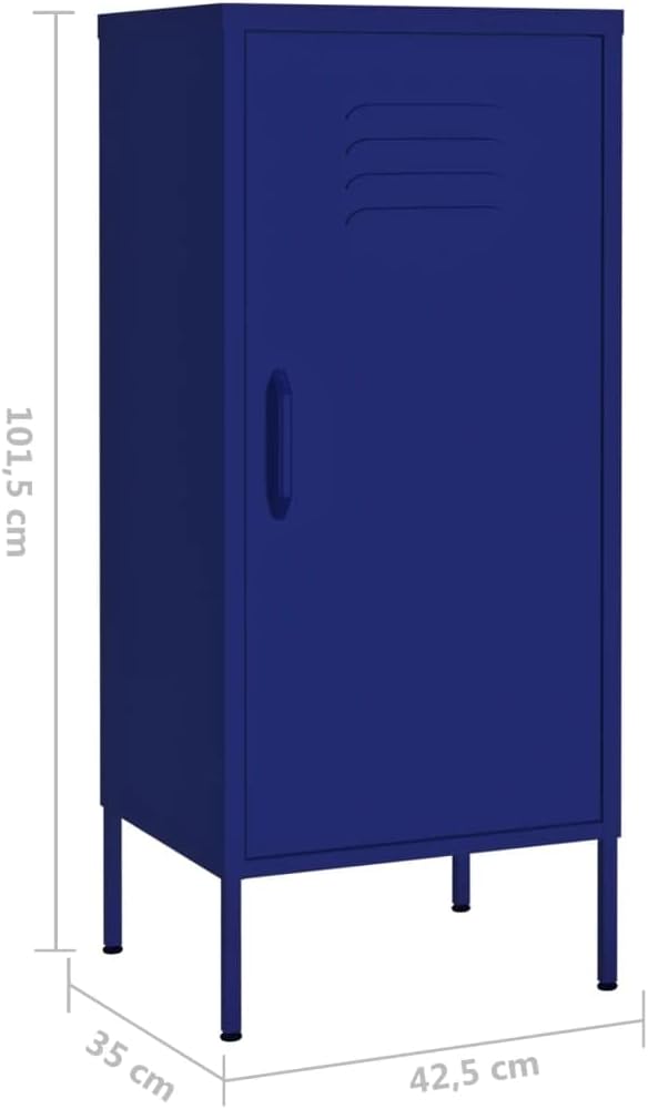 Steel Storage Cabinet with 2 Adjustable Shelves and Levelers, Sturdy Organizer for DVDs, Multimedia Appliances, Books, and Small Essential Items