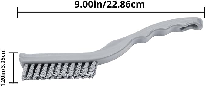 SPARTA Detail Brush Grout Brush, Crevice Brush with Hanging Hole for Bathroom, Kitchens, Countertop, Plastic, 9 Inches, Orange, (Pack of 6)