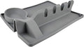 Silicone Utensil Rest with Drip Pad for Stove Top, Large Spoon Holder, Kitchen Utensil Rest (Gray)