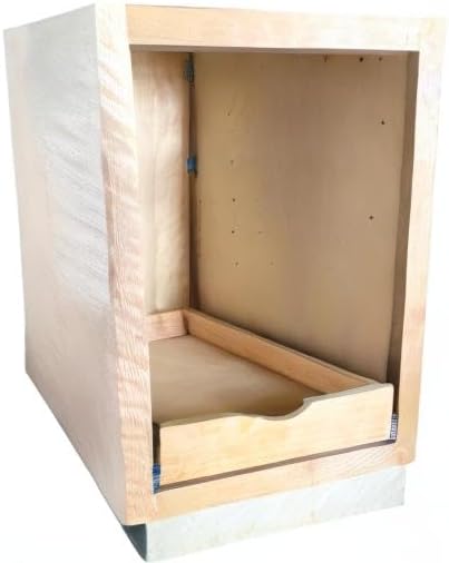 Soft-Closing Drawer, Wood Pull Out Tray Drawer Box Kitchen Cabinet Organizer, Cabinet Slide Out Shelve, Wooden Pull-Out Shelf-Fast and Easy D.I.Y. (27" W×21" D×3" H)