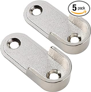 Oval Closet Rod - 94" - Chrome - 5 Pack (24, End Brackets w/Screws)