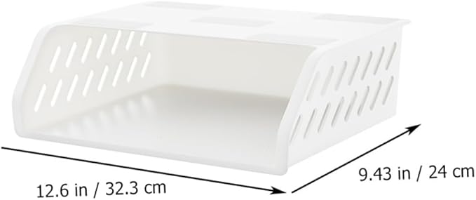 1pc Wall-mounted Storage Rack Multipurpose Plastic Organizer for Kitchen and Bathroom Punch Design Easy Installation and White