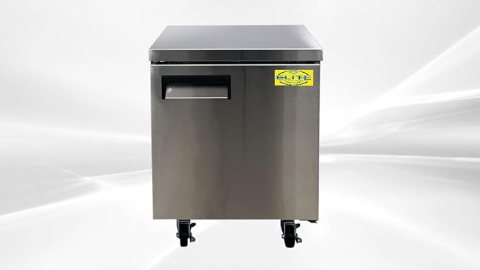 Commercial Undercounter Freezer, ETL Stainless Steel, One Door, 27" W 6.3 cu. ft. -8°F to 0°F*