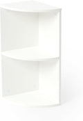 FurnitureR Basics Corner Storage Organizers - can be Combined Freely, Freestanding Open Storage Cabinet Shelf, Stackable Cubby Shelf for Living Room Bedroom Guest Room Office Dorm Kids Room, White