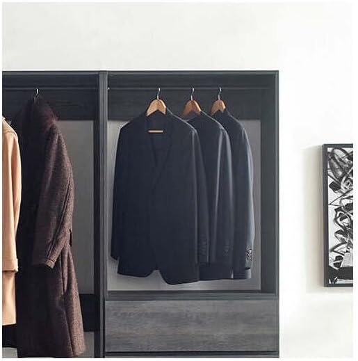 Maykoosh Closet System Organizer - Customizable Walk-in Wardrobe Storage Black/Model BCD 3 Closet