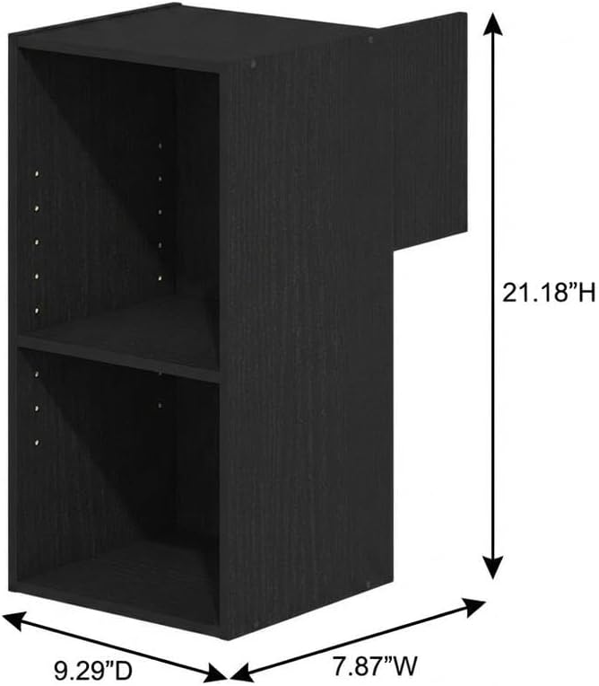 Furnifact Blackwood Bookcase with Elegant Wooden Design, Space-Saving Compact Storage, Durable Wood Material for Modern Home Office and Living Room