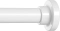 Long Tension Curtain Rod 40-148inch White Shower Curtain Rods no Drilling Adjustable Tension Rod for Windows,Shower,Patio,Doorway,Heavy Duty Spring Rods Diameter 1.26inch