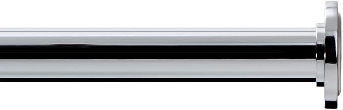 Ivilon Tension Curtain Rod - Spring Tension Rod for Windows or Shower, 54 to 90 Inch. Chrome