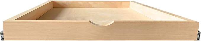 Soft-Closing Drawer, Wood Pull Out Tray Drawer Box Kitchen Cabinet Organizer, Cabinet Slide Out Shelve, Wooden Pull-Out Shelf-Fast and Easy D.I.Y. (27" W×21" D×3" H)