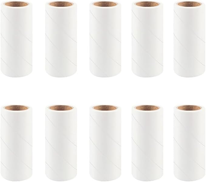 300 Sheets Mini Lint Roller Travel Size Refills, Reusable Pet Hair Remover Refills, 10 Roller Refillable Portable Lint Roller for Clothes