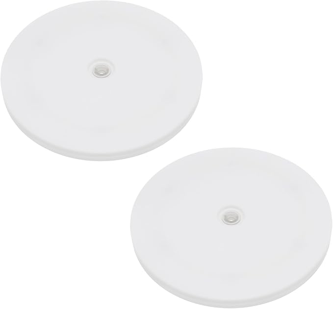 2 Pcs White 7 inch Acrylic Lazy Susan Rotating Turntable Organizer Bearings - Round Swivel Plate for Spice Rack, Table, Cake, Kitchen Pantry