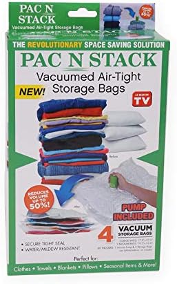 PAC 'N Stack - Handheld Vacuum Sealing Storage with Bags