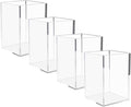 NIUBEE Acrylic Pen Holder 4 Pack,Clear Desktop Pencil Cup Stationery Organizer for Office Desk Accessory