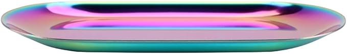 Nordic Storage, Nordic Style Rainbow S Stainless Steel Tray, Jewelry, Cosmetics & Cake Organizer for Desk & Home