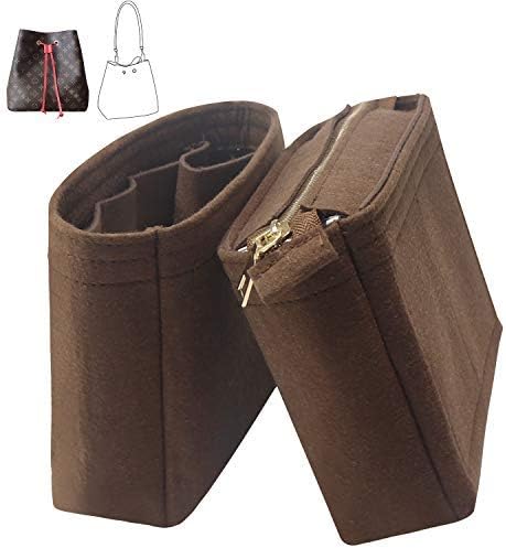Bag Organizer, Bag Shaper Purse Insert Felt Organizer Fit in NeoNoe Noé and other Bucket Bags - coffee