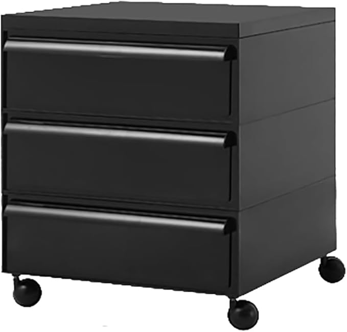 ELEFOCUS 5 Stackable Plastic Storage Bins, rotatable Storage cabinets and Drawers, Bedside Storage Units(Size:42x42x50cm(17x17x20inch),Color:Black)