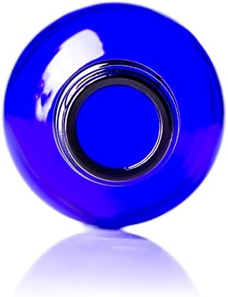 Cobalt Blue Glass Spray Bottle (2 oz, 4 pk) with BONUS Waterproof Labels, Fine Mist Sprayer