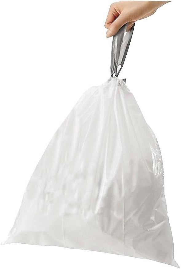 simplehuman Code R Custom Fit Drawstring Trash Bags, 10 Liter / 2.6 Gallon, 12 Refill Packs (240 Count)