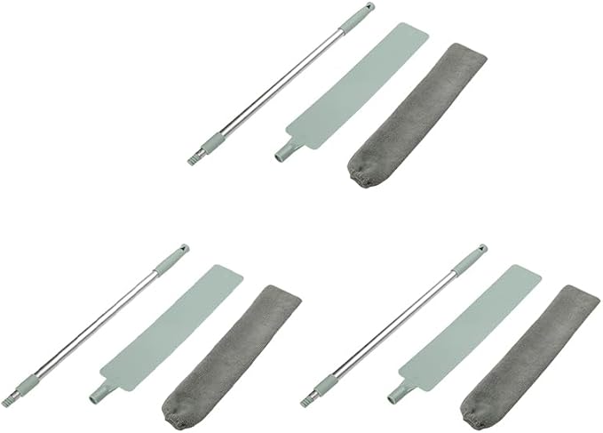 Saker Retractable Gap Dust Cleaning Artifact, Telescoping Bendable Microfiber Duster for High Ceilings, Under Furniture & Hard-to-Reach Areas, Washable Extendable Dusting Tool (3 Sets)
