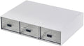 Desk Drawer Organizer, Stackable Office Supplies Desk Organizer, Plastic Plastic Storage Drawer, Desk Grocery Organizer For Stationery/Office Supplies (New White, 3 compartments)