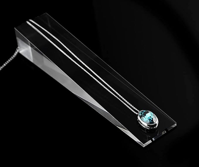 High Transparent Acrylic Jewelry Display Stand.Minimalist Style Jewelry Holder for Necklaces, Earrings, Watch,Bracklet.Multiple Design Fit for Home and Exhibition Jewelry Storage Display. (Clear)