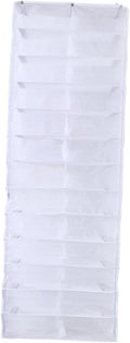 over the Door Shoe Organizer 26 Large Pockets Hanging Shoe Holder for Closet Shoes Storage Rack for Slippers Belts Scarves with Hooks 21.65 X 6.29 X 1.96 in