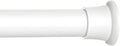 Spring Tension Rods 24-46 Inch, 1Pcs White Adjustable Tension Curtain Rod, Spring Curtain Rods No Drilling Spring Loaded Curtain Rods for Curtains, Closet, Kitchen, Doorway, 0.63Inch Diameter