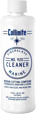 COLLINITE 920 Cleaner-Marine/RV Stain, Water Spot & Oxidation Remover. Easy to Use Heavy Duty Cleaning Compound Restores Shine/Enhances Look. Preps Surface Fast for Wax Protection. (16 fl oz)