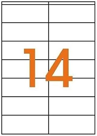 APLI 1795 Box of 500 Sheets Polyvalent Labels 105 x 42.4 mm White