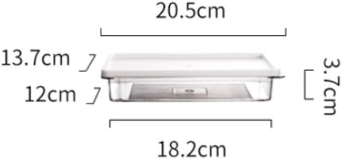 Food Storage Container Refrigerator Fresh-Keeping Storage Box Sealed Frozen Box Storage Household Portable Sub-Package Box Kitchen Refrigerator Food Organizer (Color : Clear, Size : C)