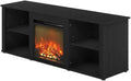 Furnifact Americano Wood TV Stand with Fireplace, Modern Design, Sturdy Construction, Elegant Finish, Suitable for Living Room, Entertainment Center